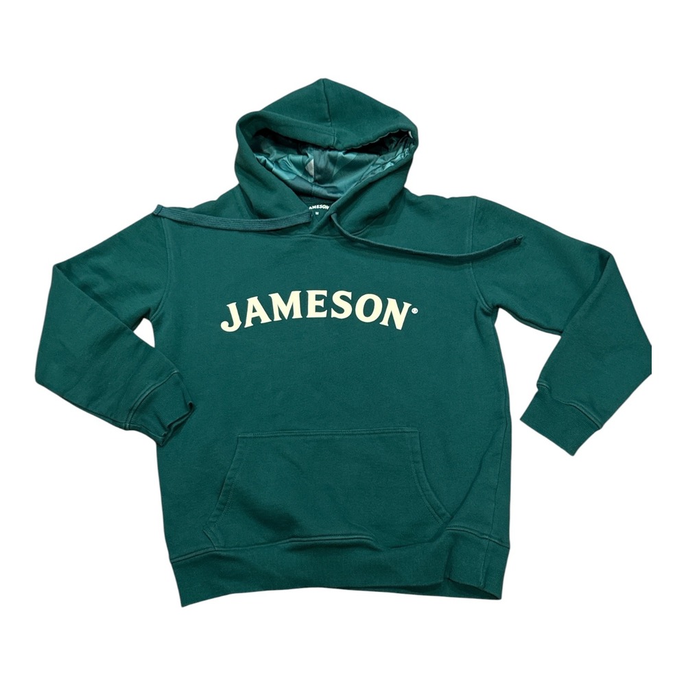 Jameson Irish Whiskey Mens Green Pullover Hoodie Logo Sweatshirt Size Medium